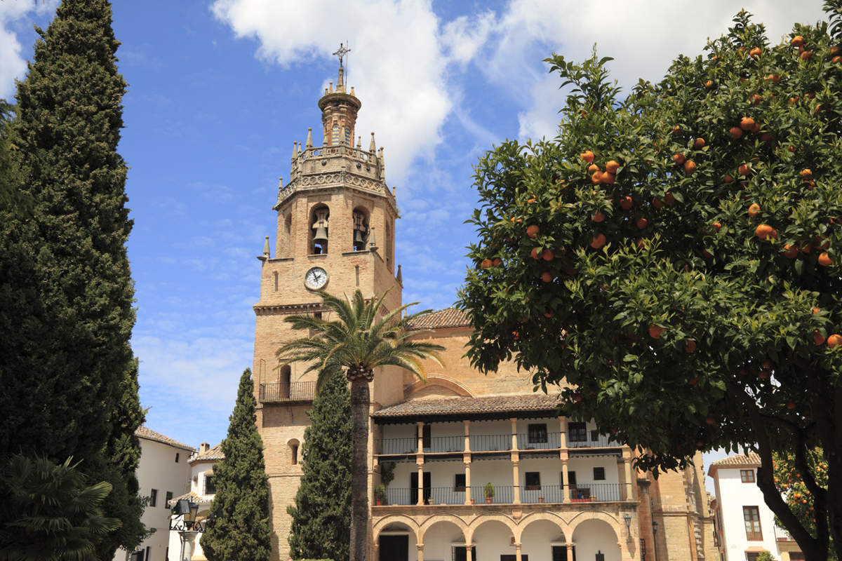 Church of Santa Maria la Mayor ruins of Mosque Aljama Ronda, Andalucia 